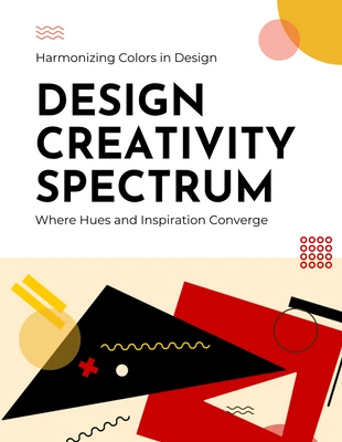 premium  Template: Copertina del libro dal design grafico moderno rosso e giallo