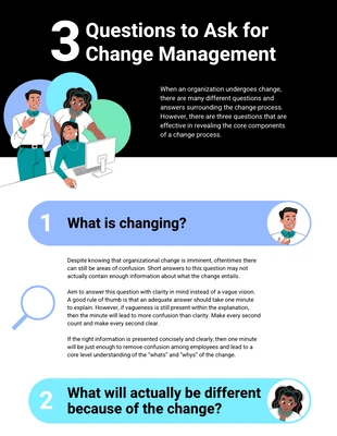 business accessible Template: Exemplo de questionário sobre gerenciamento de mudanças Infográfico