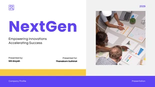 Free  Template: Moderne Präsentation in Gelb und Lila