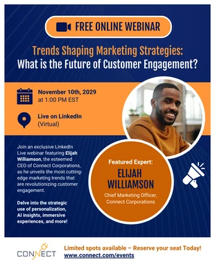 Free accessible Template: Industry Expert Webinar LinkedIn Post Template in Portrait Format