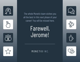 business  Template: Biglietto d'addio per un collega
