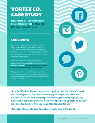 business  Template: Social Media Business Case Study Template