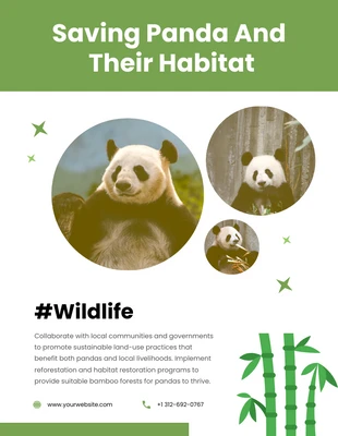 Free  Template: Feu vert Protection de la faune et de la flore Animaux