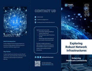 Free interactive Template: Folheto sobre infraestrutura de rede