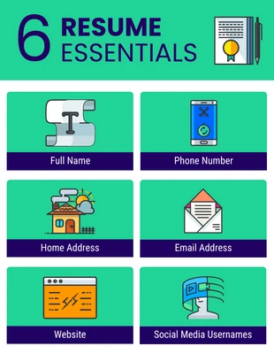 Free  Template: 6 Moderne Lebenslauf-Essentials
