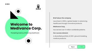 Free  Template: Modelo do PowerPoint - médico simples pastel verde