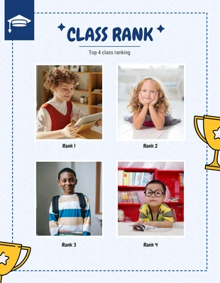 Free  Template: Colagem de fotos da escola de classe azul