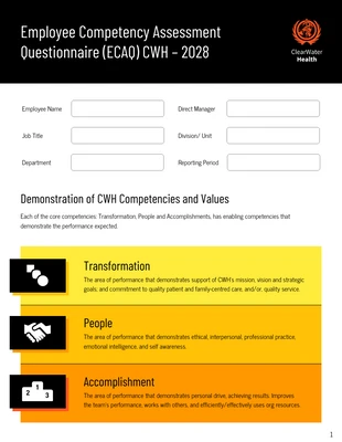 business interactive Template: Questionario di valutazione delle competenze dei dipendenti sanitari