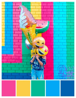 Free  Template: Tableau d'humeur vibrant