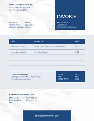 premium  Template: Factura comercial monótona