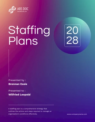 Free  Template: خطط التوظيف لشركة Colorful Gradient Company