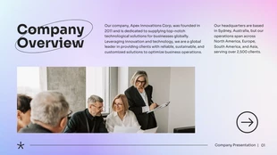 Colorful Gradient Simple Company Presentation - Pagina 2