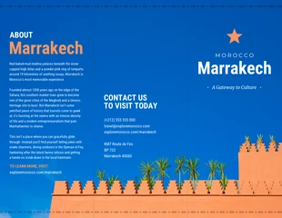 premium  Template: Folleto tríptico de viajes a Marrakech