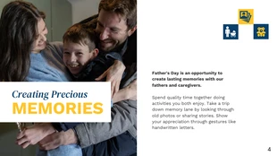 Minimalist Yellow and Dark Blue Father's Day Presentation - Pagina 4