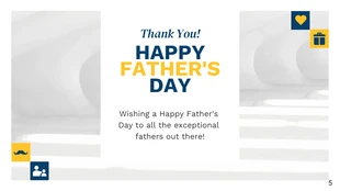 Minimalist Yellow and Dark Blue Father's Day Presentation - Pagina 5