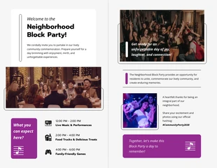 Neighborhood Block Party Half-Fold Brochure - Pagina 2