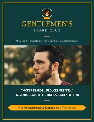premium  Template: Prospectus sur les produits de soins capillaires pour hommes