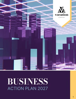 Free  Template: Modelo de plano de ação comercial roxo