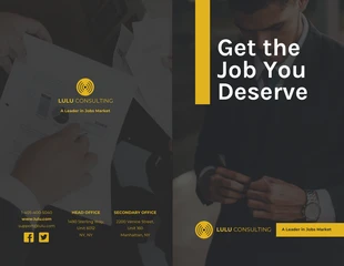 premium  Template: Foto Marketing Berater Bi Fold Broschüre