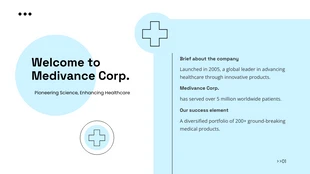 Free  Template: Modelo do PowerPoint - fácil azul simples médico