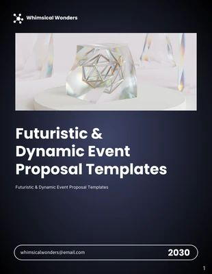 premium  Template: اقتراح تصميم بسيط متدرج داكن وأبيض