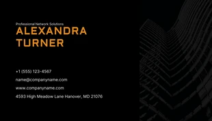 Black Modern Texture Professional Networking Business Card - Página 2
