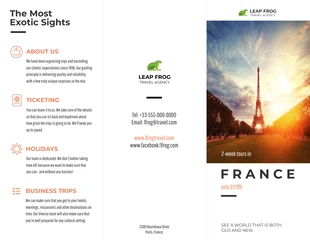 premium  Template: Folheto com três dobras Destination Travel