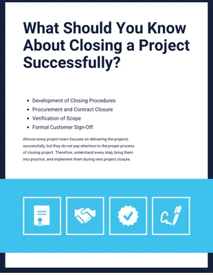 premium  Template: Simple Blue Management eBook