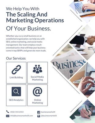 business  Template: Folheto comercial da Diamond Marketing