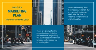 premium  Template: Facebook-Beitrag zum City Blue-Marketingplan