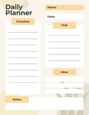 Free  Template: Planner estetico colore nudo