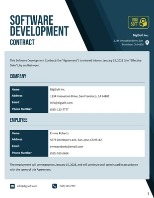 business  Template: نموذج عقد تطوير البرمجيات
