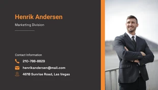 Black Orange Modern Automotive Rental Business Card - Pagina 2