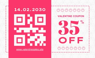 Free  Template: Minimalistischer Love-Gutschein in Weiß und Rosa
