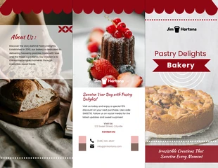 Free  Template: Brochure della pasticceria delizie da forno