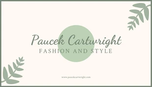 Light Grey And Green Modern Fashion Illustration Loyalty Card - Página 2
