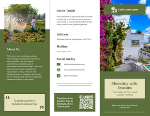 Free interactive Template: Broschüre zur saisonalen Gartenbepflanzung