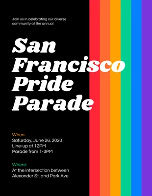 premium  Template: Volantino per evento Rainbow Pride Parade
