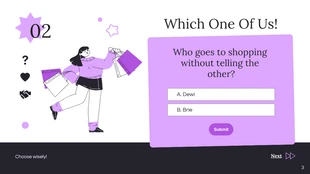 Purple Flat Illustration Which One Of Us Game Presentation - Página 3