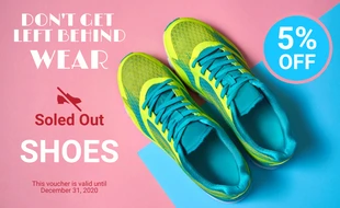 business  Template: Vibrant Shoes Verkaufsgutschein