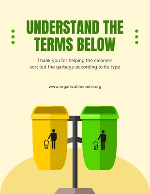 Free  Template: Cartel De Reciclaje De Ilustración Simple Amarillo Claro Y Verde