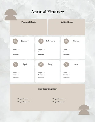 Free  Template: Pianificatore finanziario in marmo marrone beige