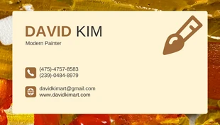 Brown And Red Watercolor Abstract Professional Painting Business Card - page 2