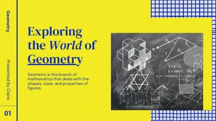 Free  Template: Colores brillantes Lección de geometría Presentación de matemáticas
