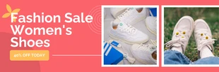 Free  Template: Banner de venda de moda divertido moderno vermelho claro e amarelo