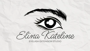 Free  Template: Tarjeta de visita de pestañas de textura simple blanca
