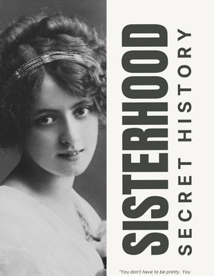 Free  Template: Capa de livro Bege Vintage Sisterhood