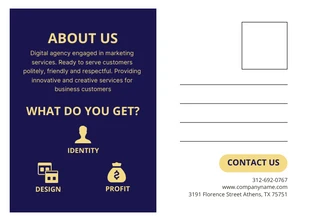 White And Navy Simple Professional Marketing Postcard - page 2