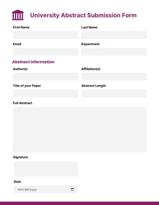premium interactive Template: نموذج ملخص جامعة بيضاء بسيطة