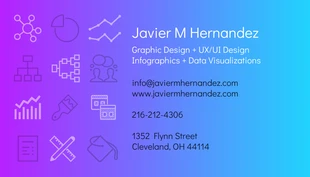 Free  Template: Cartão de visita pessoal em gradiente icônico